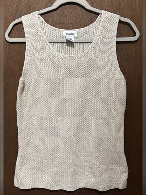 1990s Vintage Units Linen Cotton Knit Sweater Tank Women’s Size Small